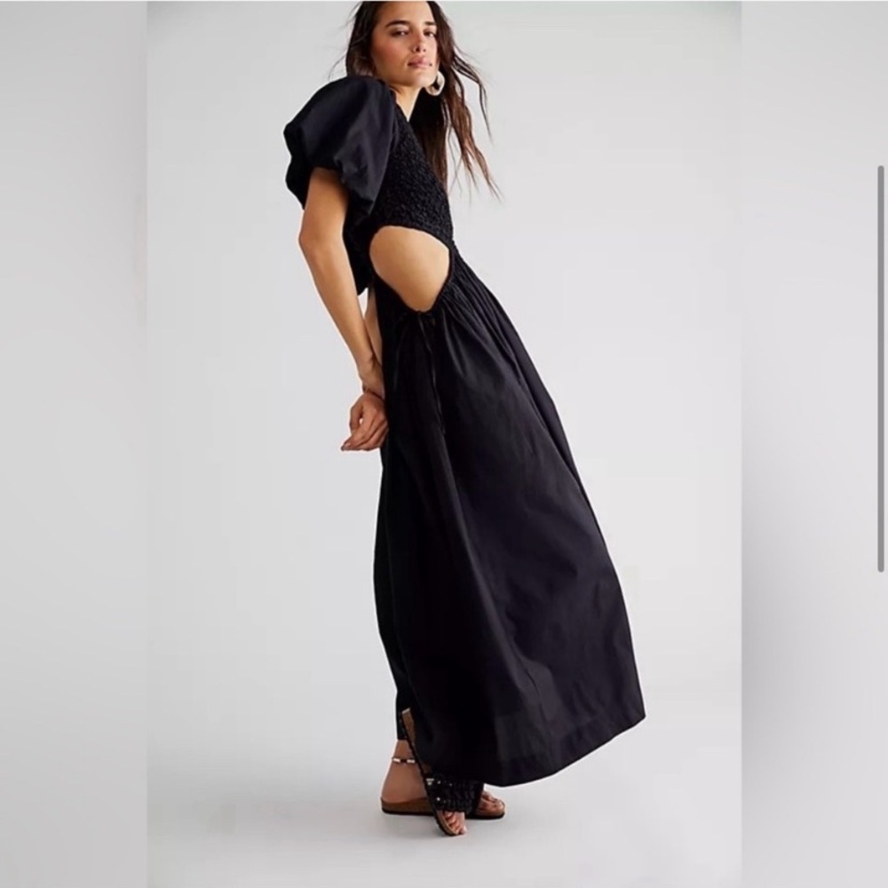 Free People Black Kalina Cut Out Maxi Dress